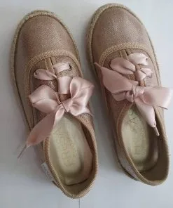 Zapatillas de niña plataforma metalizado platino Conguitos