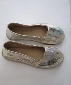 Zapatillas de niña coco metalizado platino Conguitos