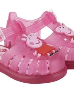 Sandalia cangrejera infantil Tobby Peppa Pig fucsia