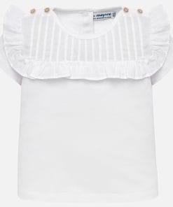 Camiseta tablas manga corta bebé niña M.1013 Blanco Mayoral