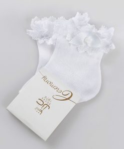 calcetines con puntilla y lazito 1