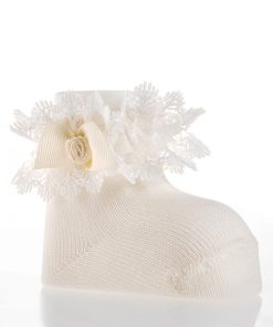 calcetines con puntilla y lazito 4