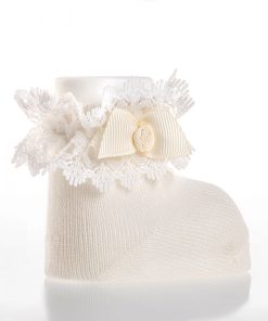 calcetines con puntilla y lazito 5