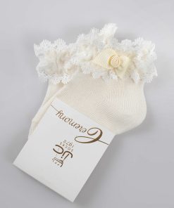 calcetines con puntilla y lazito 6