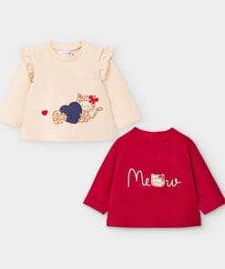 CAMISETA MANGA LARGA RECIÉN NACIDO NIÑA MAYORAL M. 2033GROSELLA
