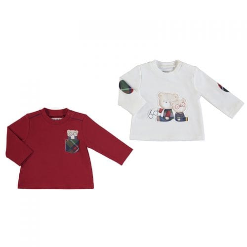 CAMISETA MANGA LARGA RECIÉN NACIDO NIÑO MAYORAL M. 2034 ROJO | Ana Hidalgo ®