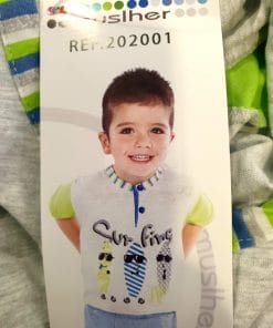 PIJAMA DE NIÑO MANGA CORTA Y PANTALÓN CORTO M. 20200 MUSLHER
