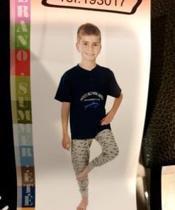 PIJAMA DE VERANO CAMISETA MANGA CORTA Y PANTALÓN LARGO NIÑO M. 193017 MUSLHER