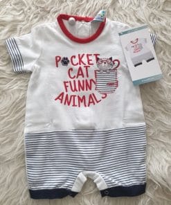 PELELE M/C NIÑO ESTAMPADO GATITO M. 211000 MUSLHER RALLAS MARINO
