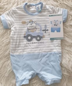 PELELE M/C ESTAMPADO OSITO COCHE M. 211002 MUSLHER CELESTE
