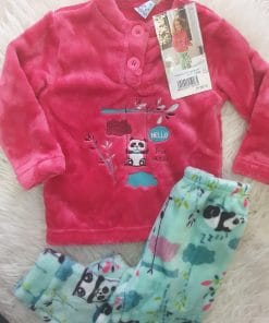 PIJAMA CORALINA NIÑA M. 212613 MUSLHER INFANTIL BORDADO PANDAS