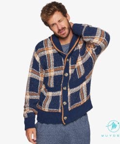 BATA CORTA  Cárdigan hombre Cuadros M. 334659 MUYDEMI