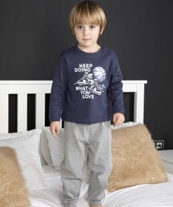 PIJAMA NIÑO 100%ALGODÓN M. 212629 MUSLHER ESTAMPADO BALONCESTO