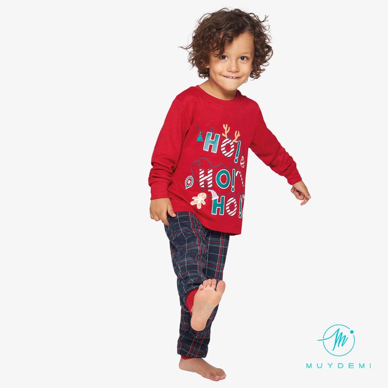 Pijama navideño niño Ho Ho Ho M. 730044 MUYDEMI 1 7300442 PIJAMA INVIERNO NIÑO 2