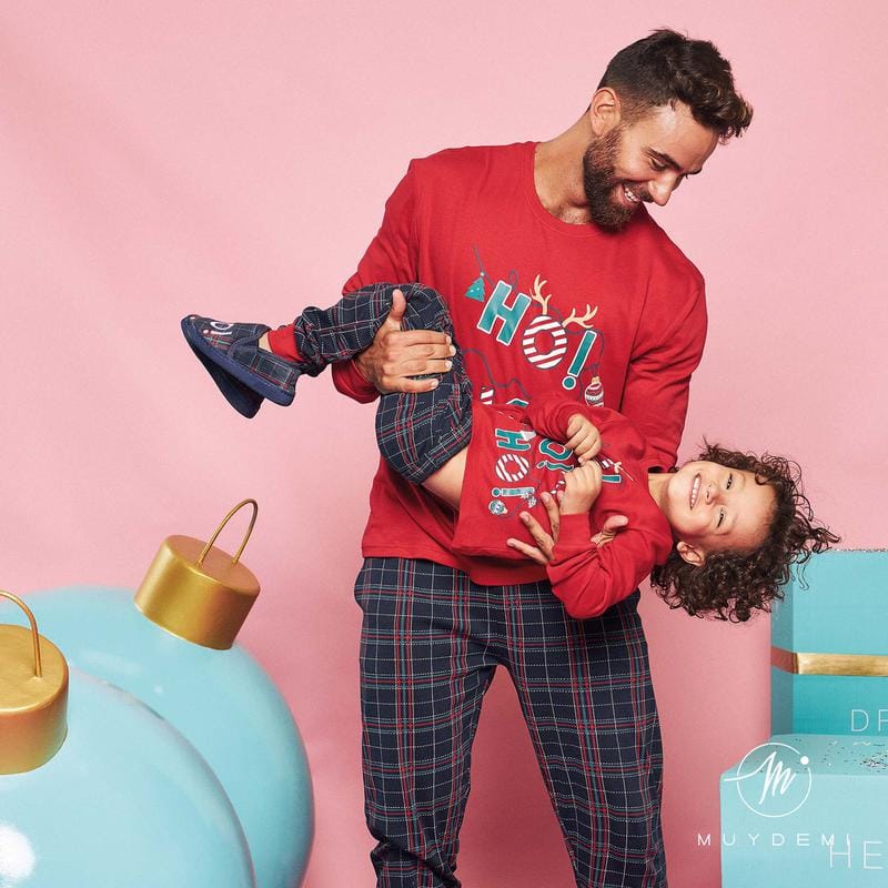 Pijama navideño niño Ho Ho Ho M. 730044 MUYDEMI 2 PIJAMA INVIERNO NIÑO
