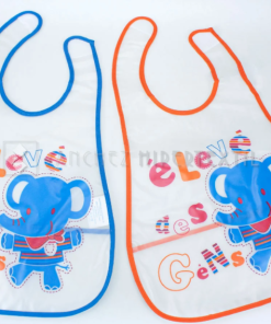 PACK 2 BABEROS IMPERMEABLES CON RECOGEDOR POR DETRAS M. 10195 COLORES SURTIDOS