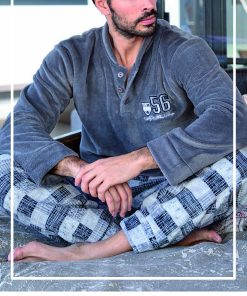 PIJAMA CORALINA CRO APLIQUE 56 M. 225654 GRIS MUSLHER