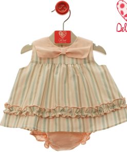 JESUSÍN BEBÉ (VESTIDO+BRAGA A JUEGO) M. 0070 DEL SUR "FAMILIA PIONONO" ROSA/CAMEL