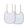 pack 2 baberos rosa gris