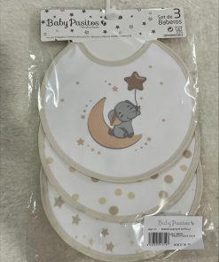 PACK 3 BABEROS IMPERMEABLE M. 71 BEIGE BABY PASITOS