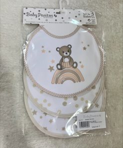 PACK 3 BABEROS IMPERMEABLES M. 67 BEIGE BABY PASITOS