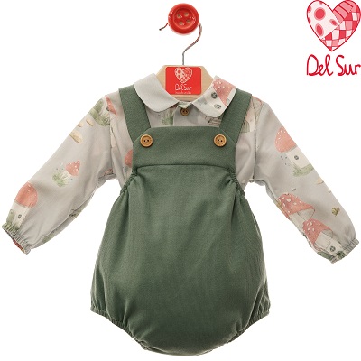 Conjunto bebé verde empolvado 2 piezas Del Sur M. 1031 3 1031
