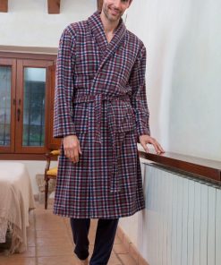 BATA POLAR LARGA CUADROS HOMBRE M. 239610 MUSLHER