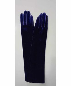 GUANTES LARGOS TERCIOPELO M.T/VIOLETA METÁLIZADO