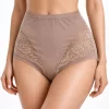 braga alta de lycra con encaje color tierra