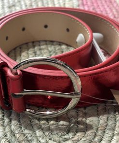 CINTURÓN METALIZADO ROJO M.RJ/86