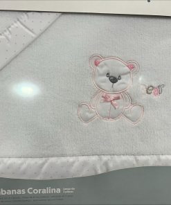 JUEGO DE SÁBANAS CORALINA COCHE M. 20200-12 OSO ROSA INTERBABY
