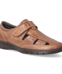 pitillos sandalia cerrada velcro piel hombre 1