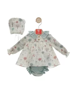 JESUSÍN BEBÉ CON CAPOTA M. 1079 "FAMILIA SAMBA"  VERDE AGUA DEL SUR