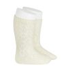 calcetines altos de perle calado geometrico cava