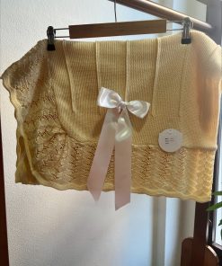 TOCA DE HILO CON LAZADA RASO M. 25801 AMARILLO  BEBEPUNT