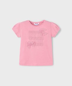 Camiseta lazos plumeti niña M. 3001 ROSADO MAYORAL