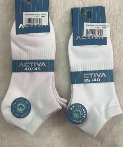 PACK 3 UNIDADES CALCETÍN TOBILLERO BLANCO (35/40-40/45) M.A31-A ACTIVA BLANCO