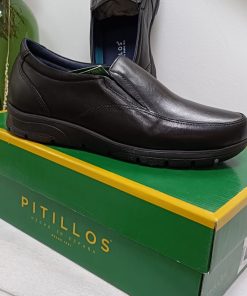 ZAPATO NEGRO DE CABALLERO CON CUÑA SIN CORDONES M.4200 NEGRO