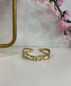 PULSERA DORADA DE ACERO M.P11/FD