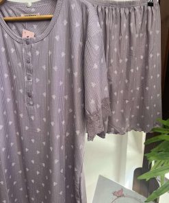 PIJAMA SRA TEJIDO SUPER FRESCO M. 5449 MALVA