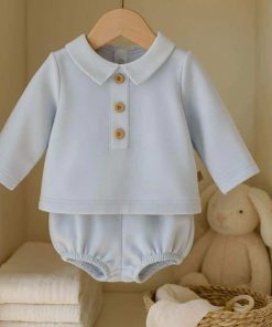 CONJUNTO POLOLO M.11173 CELESTE LECHEBE DE CALAMARO BABY