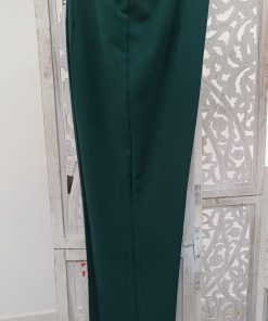 PANTALÓN «PINZA» DE SEÑORA DE VESTIR M.PIZ-VERDE BOTELLA