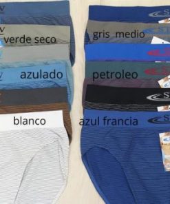 SLIP HOMBRE LICRA SIN COSTURAS RAYAS M. S7001 STV (VARIOS COLORES DISPONIBLES)