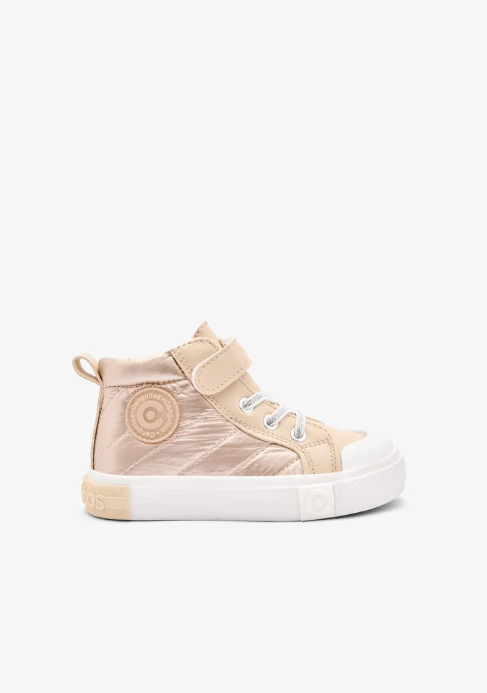 ZAPATILLAS ALTAS TIRA DORADA DE CONGUITOS M.COSH264026-GOLD-22 5 conguitos zapatos sneakers basket gold high strap sneakers
