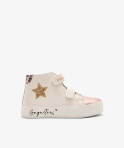 ZAPATILLAS ALTAS CON ESTRELLA TIRA BLANCAS DE CONGUITOS M.COSH282108-WHIT-25