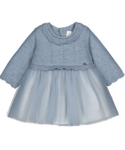 Vestido tricot y tul recién nacida M. 2815 LUNA VIGORÉ  MAYORAL