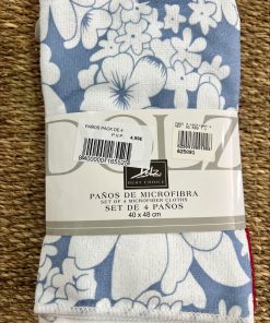 PACK 4 PAÑOS MICROFIBRA M. 73 FLORES Y BURDEOS DOLZ