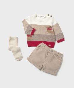 Conjunto 3 piezas recién nacido M. 2259 PORRIDGE  MAYORAL