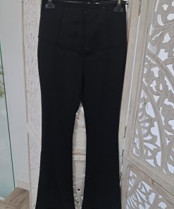 LEGGING CON CAMPANA DE LYCRA CON CINTURA REDUCTORA M.20- NEGRO
