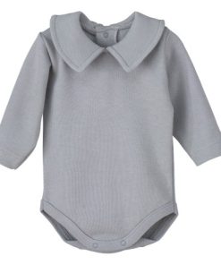 Body cuello pico M. 19090 gris claro calamaro